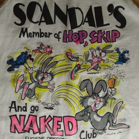 Vintage Scandals Hop Skip & Go Naked Club Tank Top - Picture 1 of 8